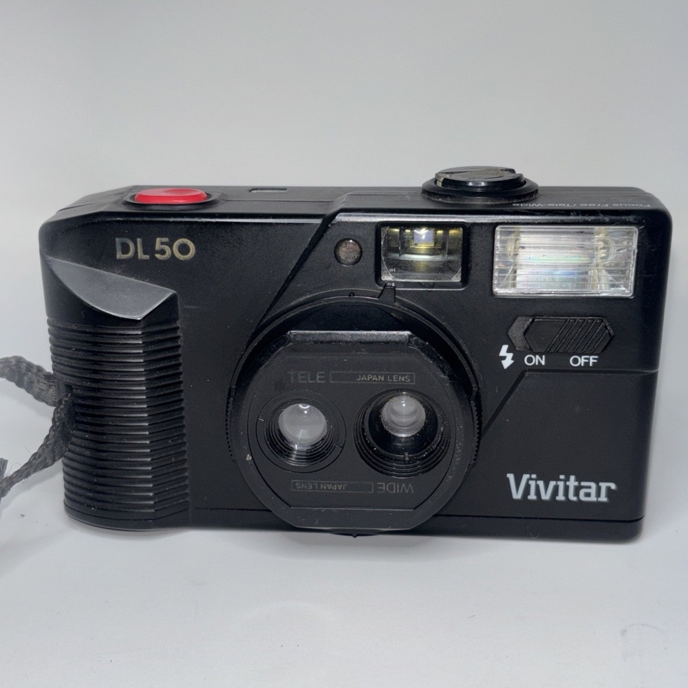 Vintage Vivitar DL50 35mm Dual‎ Lens Point and Shoot Film Camera